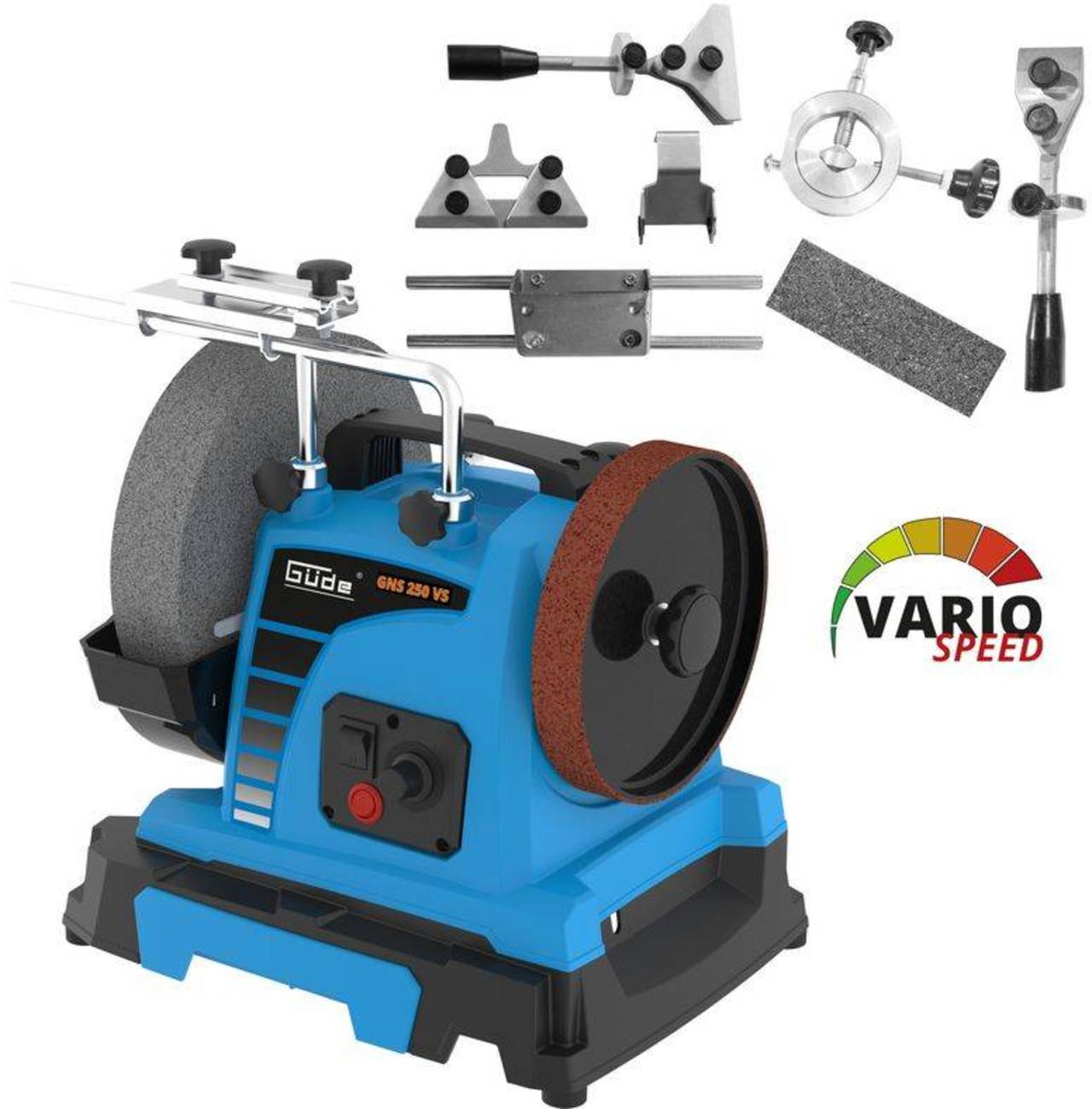 Güde Nassschleifer » GNS 250 VS Set « inkl. Edelkorund-Schleifstein