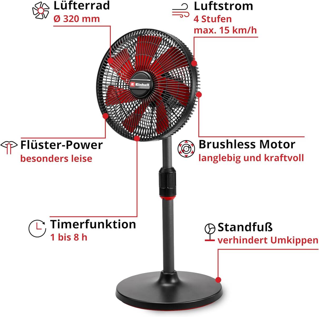 Einhell Akku-Ventilator » GE-CF 18/320 P Li-Solo « 18 V, PXC