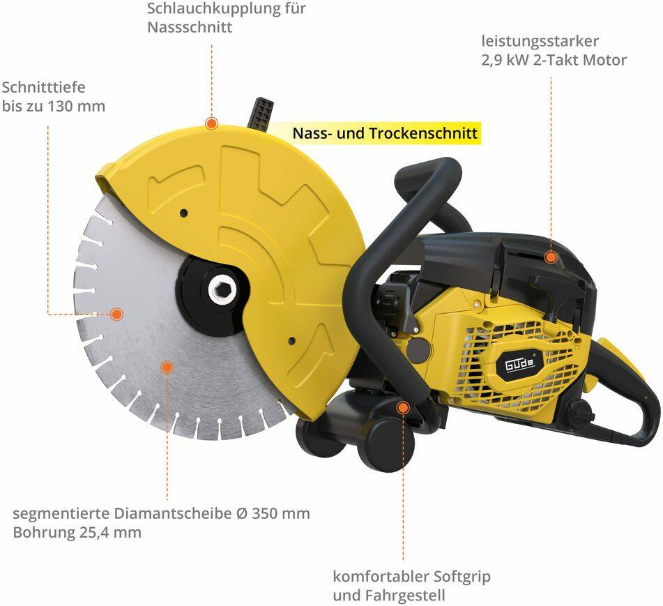 Güde Betontrennschneider » GBTS 350 « 350 mm, 3,9 PS