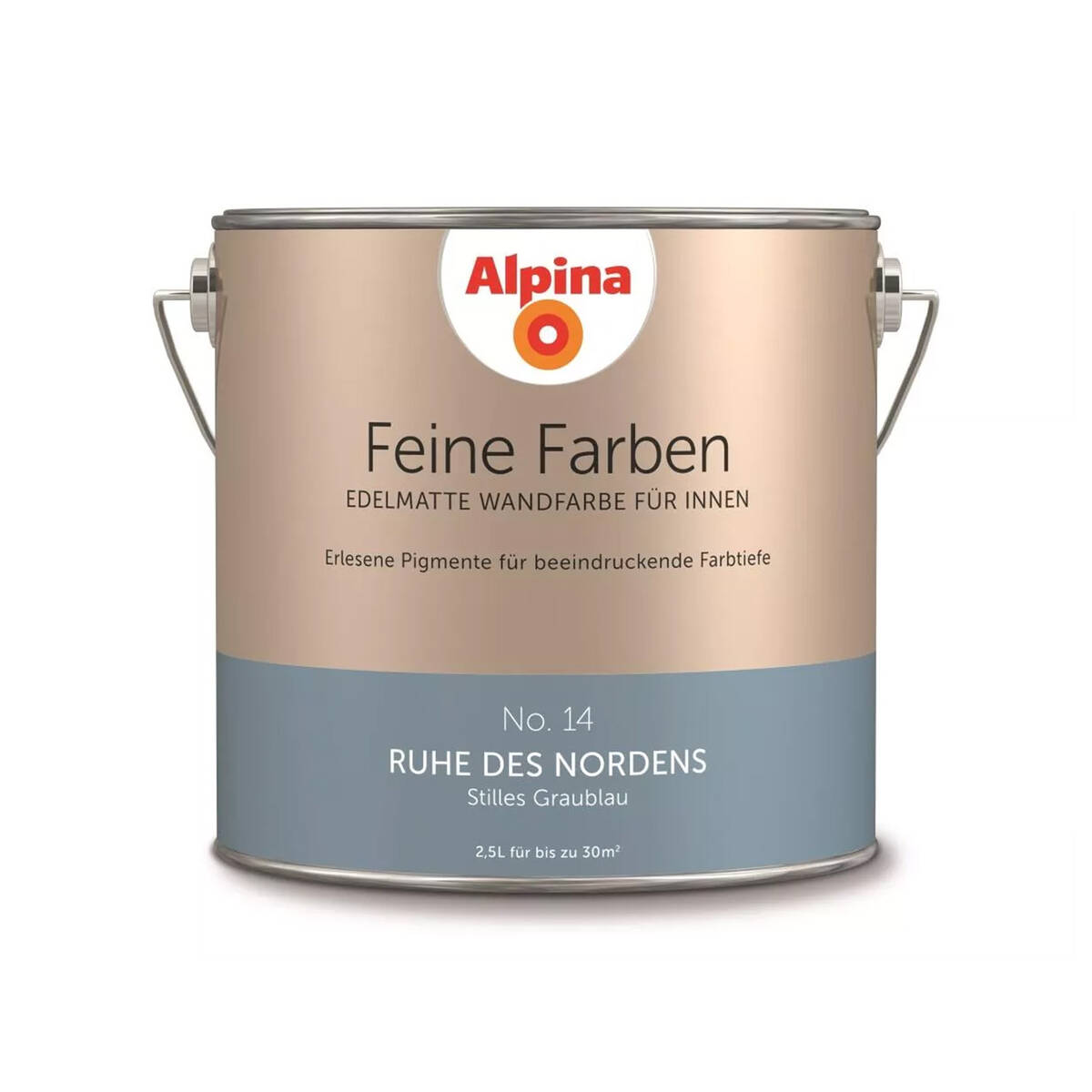 Alpina Feine Farben » Ruhe des Nordens « 2,5 l, Graublau, No. 14