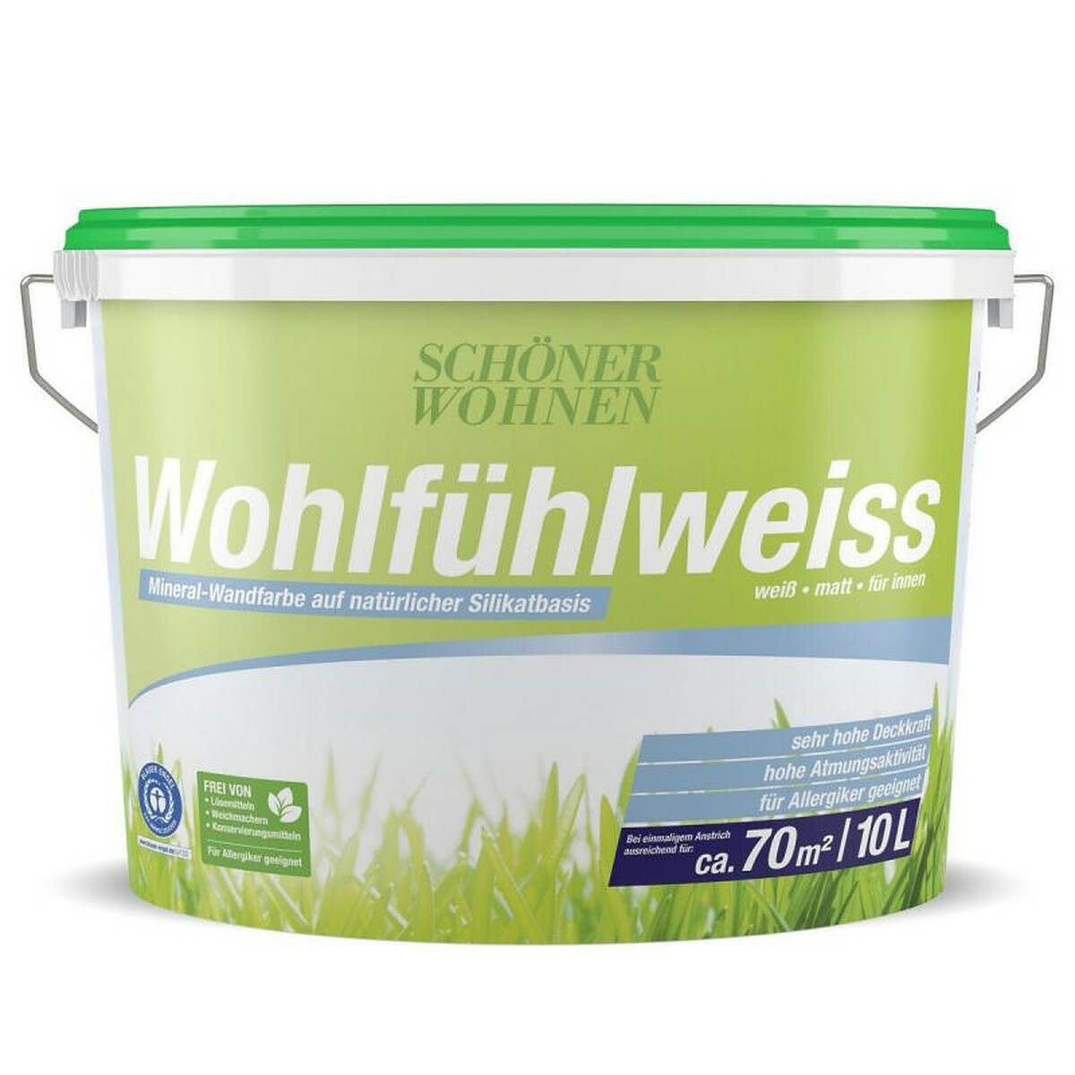Schöner Wohnen Wohlfühlweiss » 10 Liter « Mineral-Wandfarbe, bis 70 m² Schöner Wohnen Weiß Matt