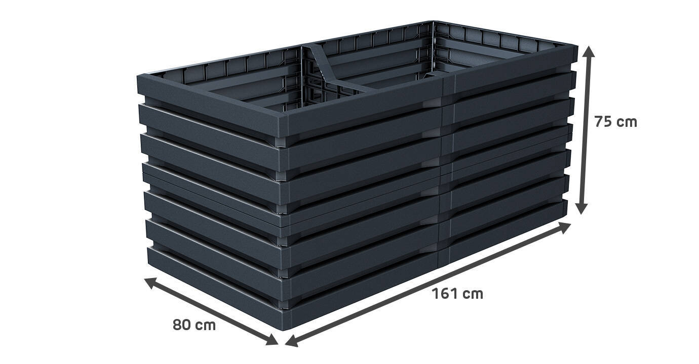 ♦ OUTLET ♦ Garantia Hochbeet » Skyline « Klick-System, 161 x 80 x 75 cm