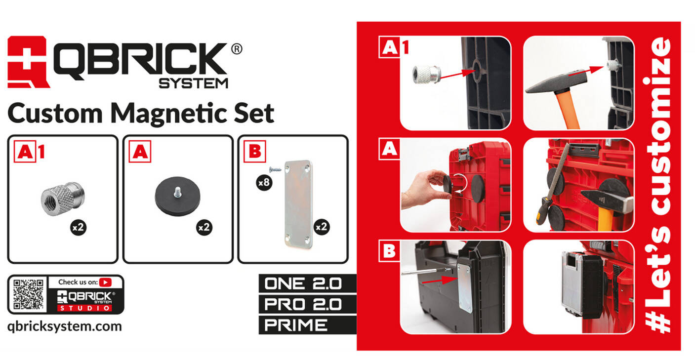 Qbrick System » Costum Magnetic Set « im kleinen Organizer