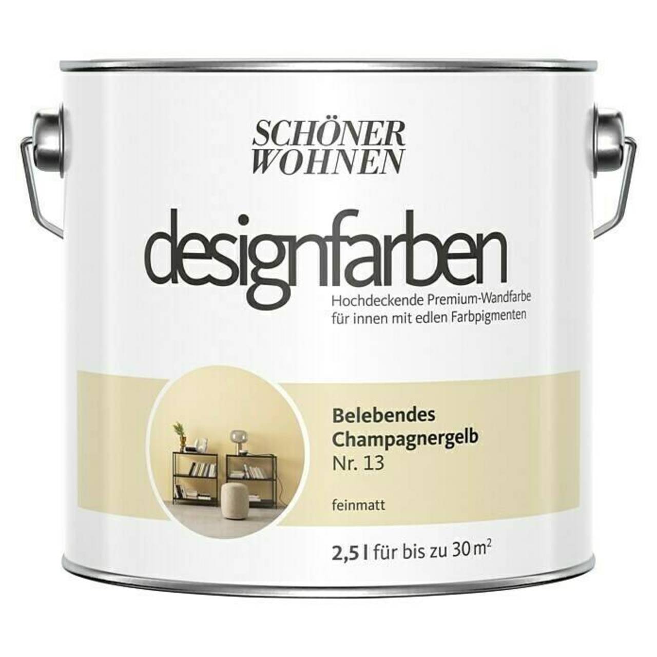 SCHÖNER WOHNEN designfarben » Belebendes Champagnergelb « matt - 2,5 l