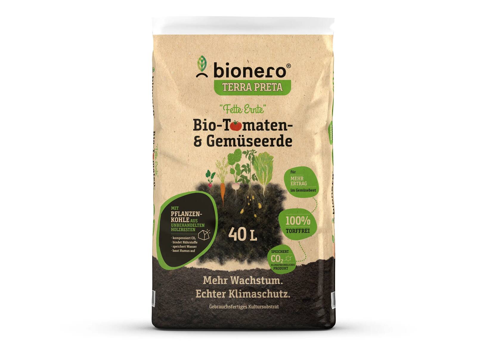 bionero Bio-Tomaten- & Gemüseerde » Fette Ernte « 40 Liter