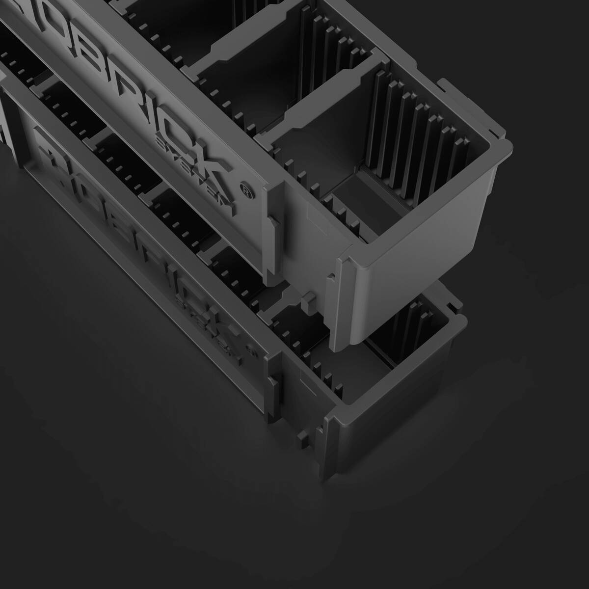 Qbrick System Custom » Long Items Holder « 10 verstellbare Trennwände