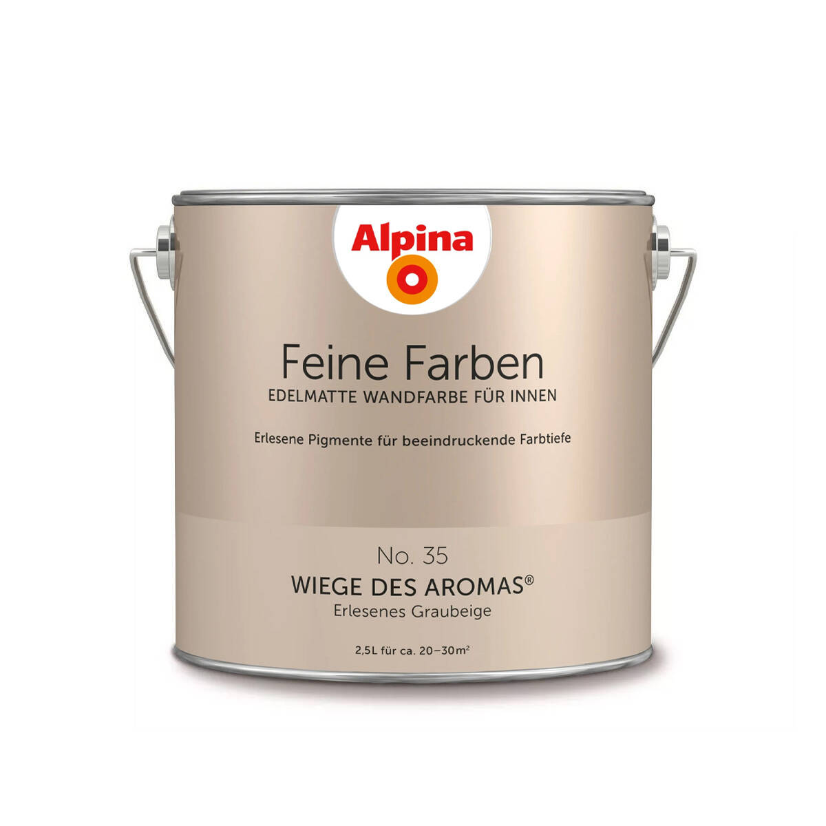 Alpina Feine Farben » Wiege des Aromas « 2,5 l, Graubeige, No. 35