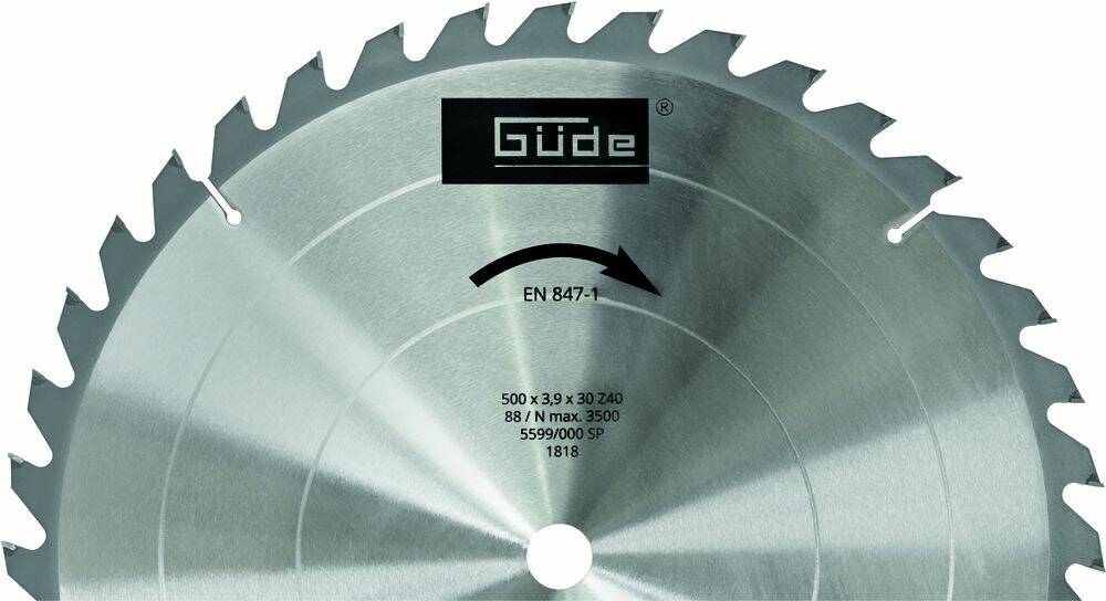 Güde Brennholzsägeblatt » HM 500x30x40Z « ⌀500 mm