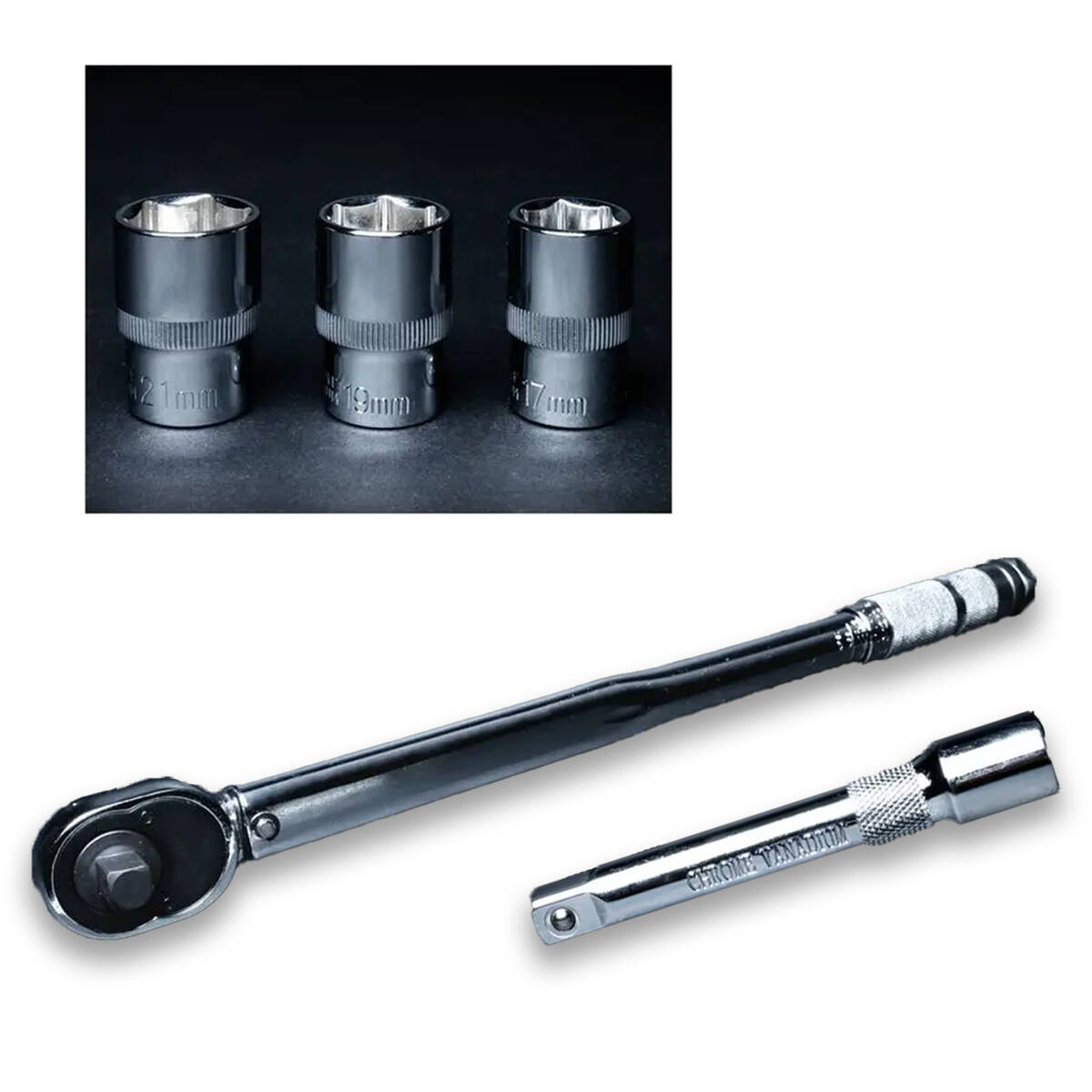 Güde » Drehmomentschlüssel Set 5-tlg « im Koffer, 40-210 Nm