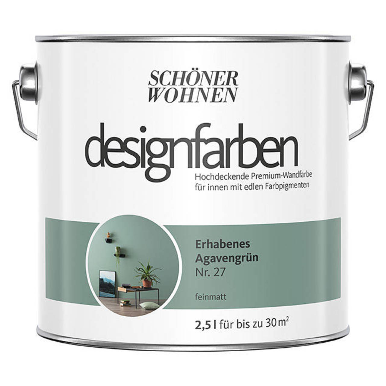 SCHÖNER WOHNEN designfarben » Erhabenes Agavengrün « matt - 2,5 l