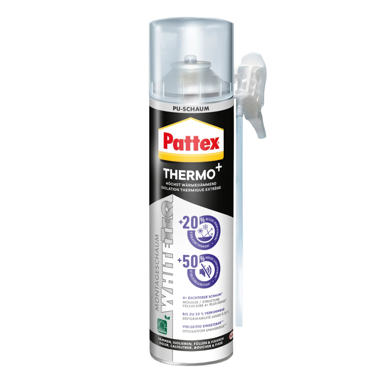Pattex 1K PU-Schaum » White Line « Reinweiße Schaumqualität