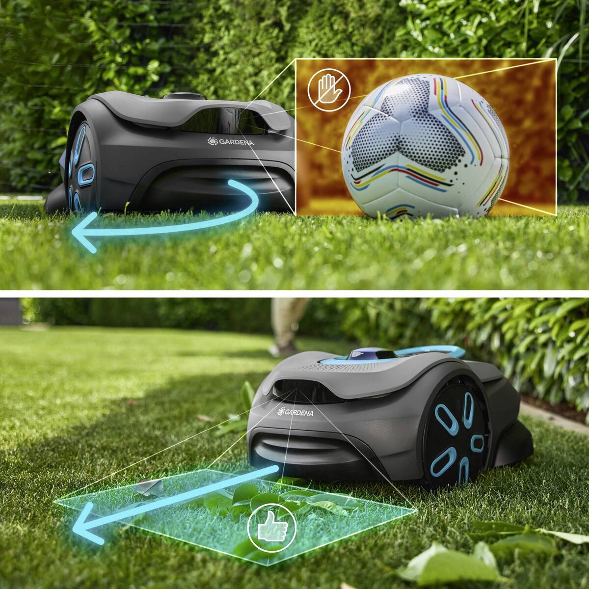 ♦ OUTLET ♦ Gardena Mähroboter » smart SILENO sense « Vision-KI, TrimToEdge, GPS, 600 m²