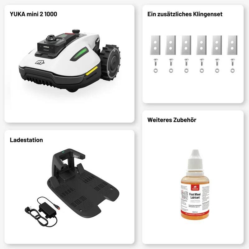 Mammotion Mähroboter » YUKA mini 2 1000 « LiDAR 360, Dual-Kamera