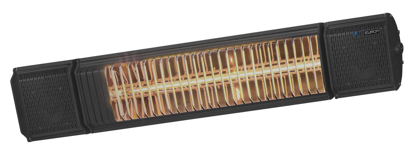 Eurom Heiztrahler Heat & Beat schwarz 2 kW, mit Bluetooth Boxen, App-Steuerung