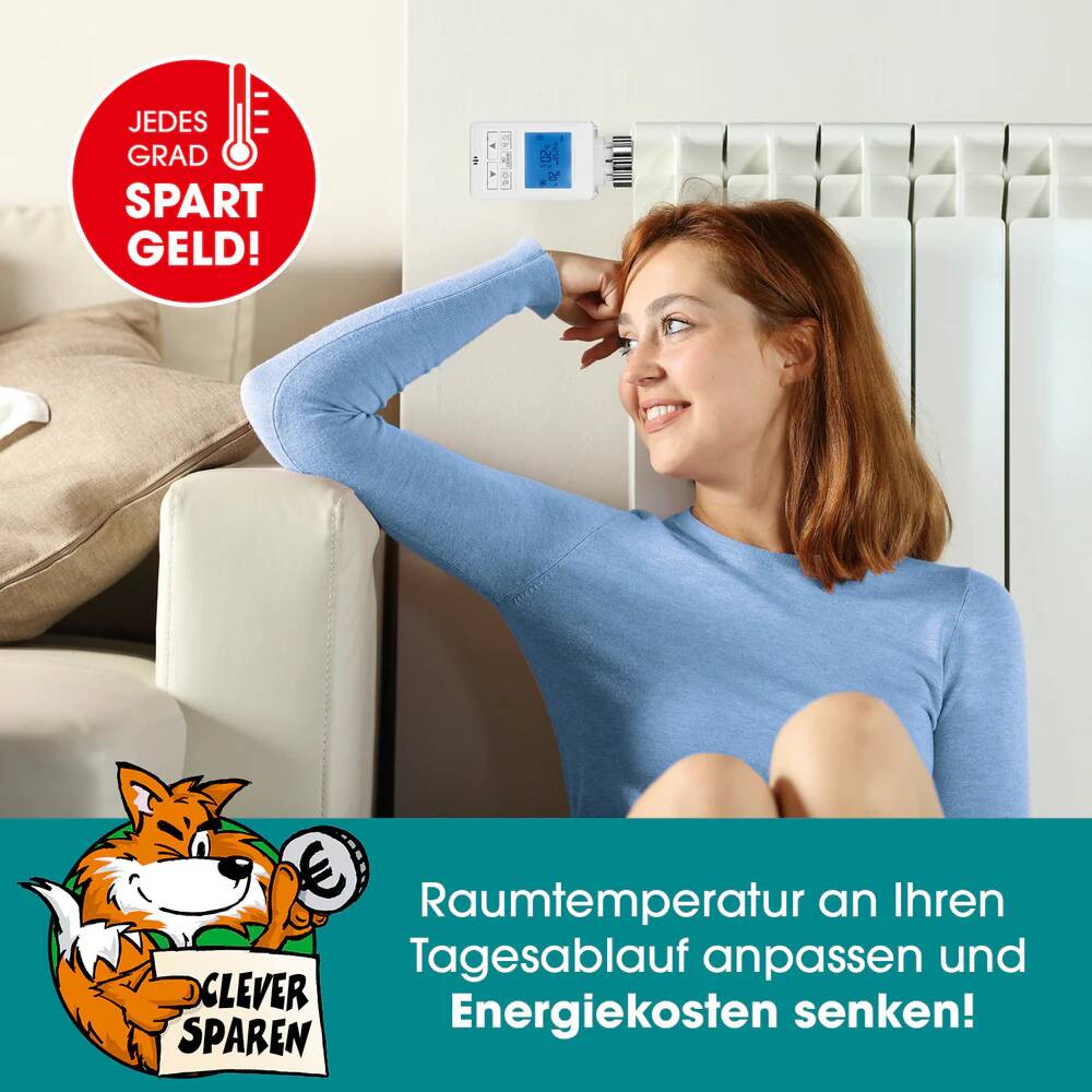 EASYmaxx Heizkörperthermostat » 1777 « Digital, 5 Modi, Boost-Funktion