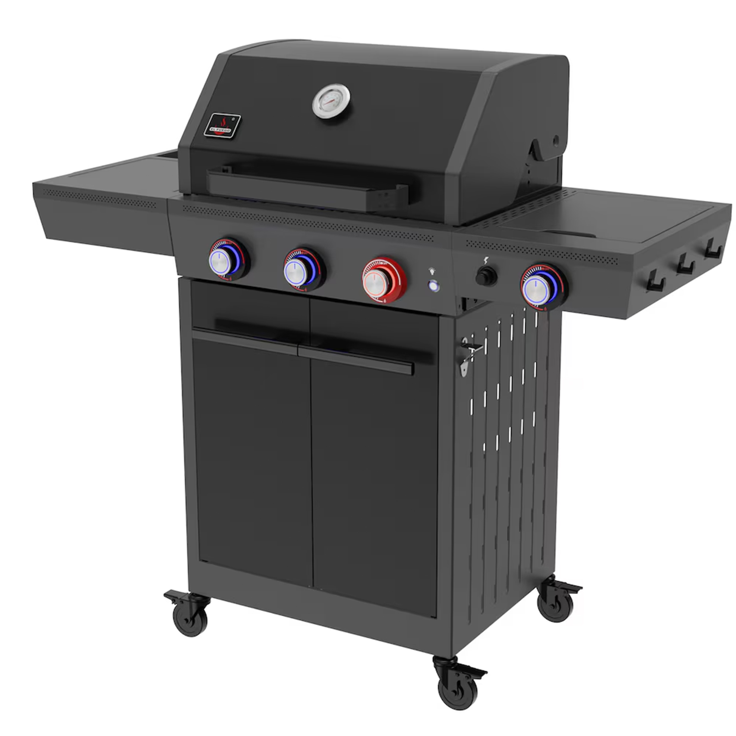 El Fuego Gasgrill » Key West 3+1 « 13 kW, Seitenbrenner, Ablagen, LED