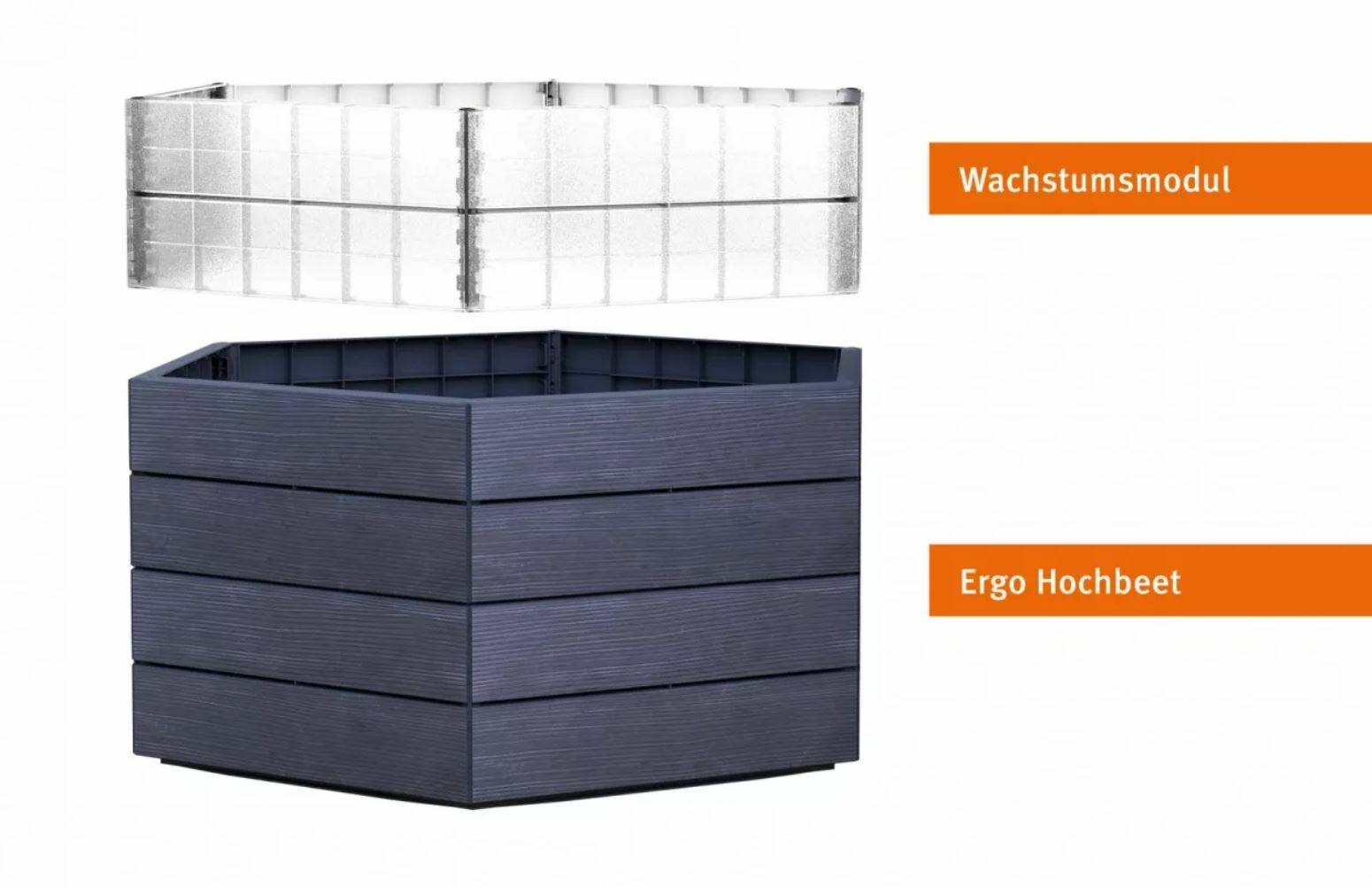 Garantia ERGO Hochbeet » Turbo L 75 « All-in-One Set - Wood u. FLORA