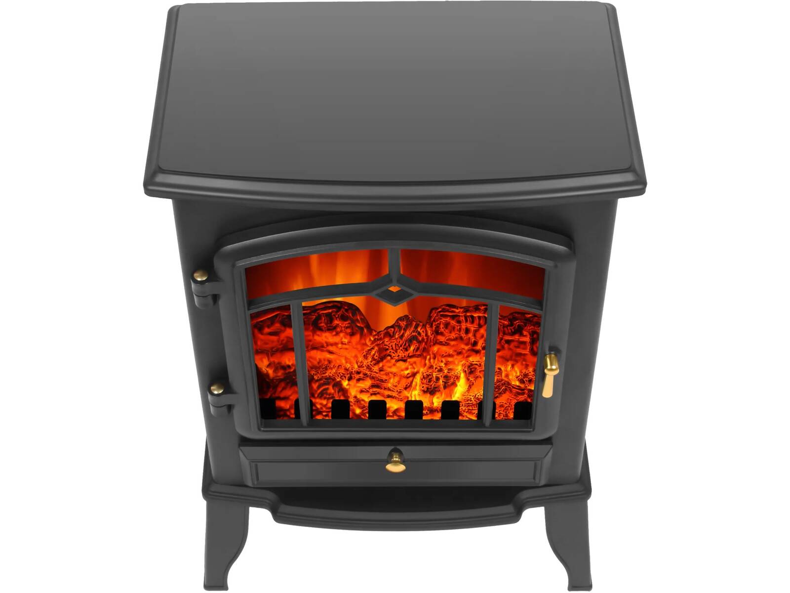 ♦ OUTLET ♦ El Fuego Elektrokamin » Como II « Schwarz, 2 kW, LED-Flammenbild