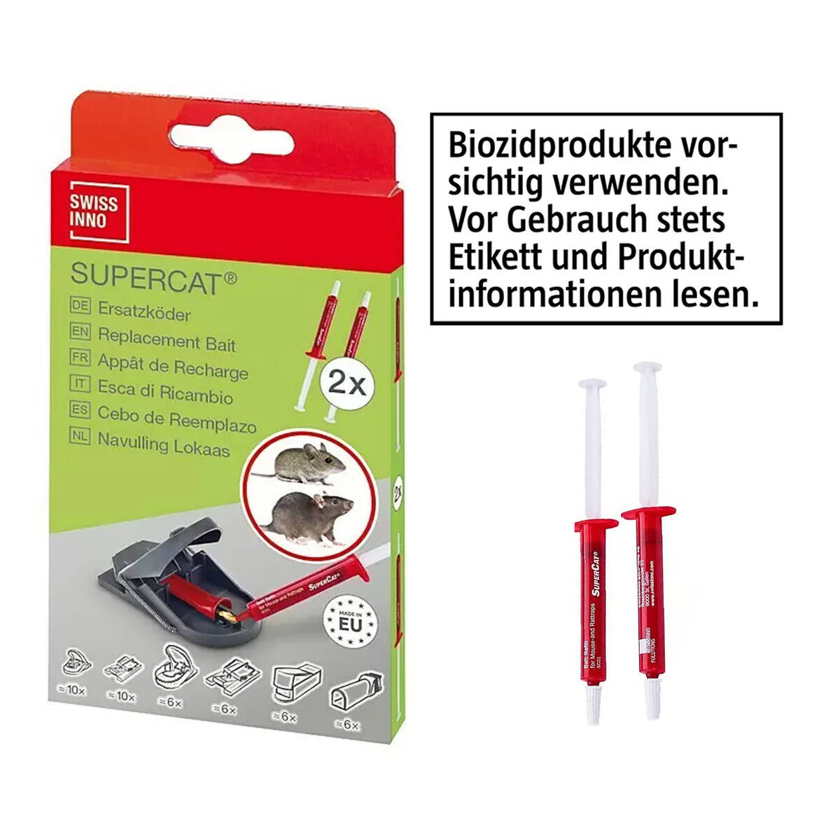 Swissinno Ersatz-Naturköderspritze » Supercat 2er Set « Giftfrei, 10 g Swissinno Ersatz-Naturköderspritze » Supercat 2er Set « Giftfrei, 10 g