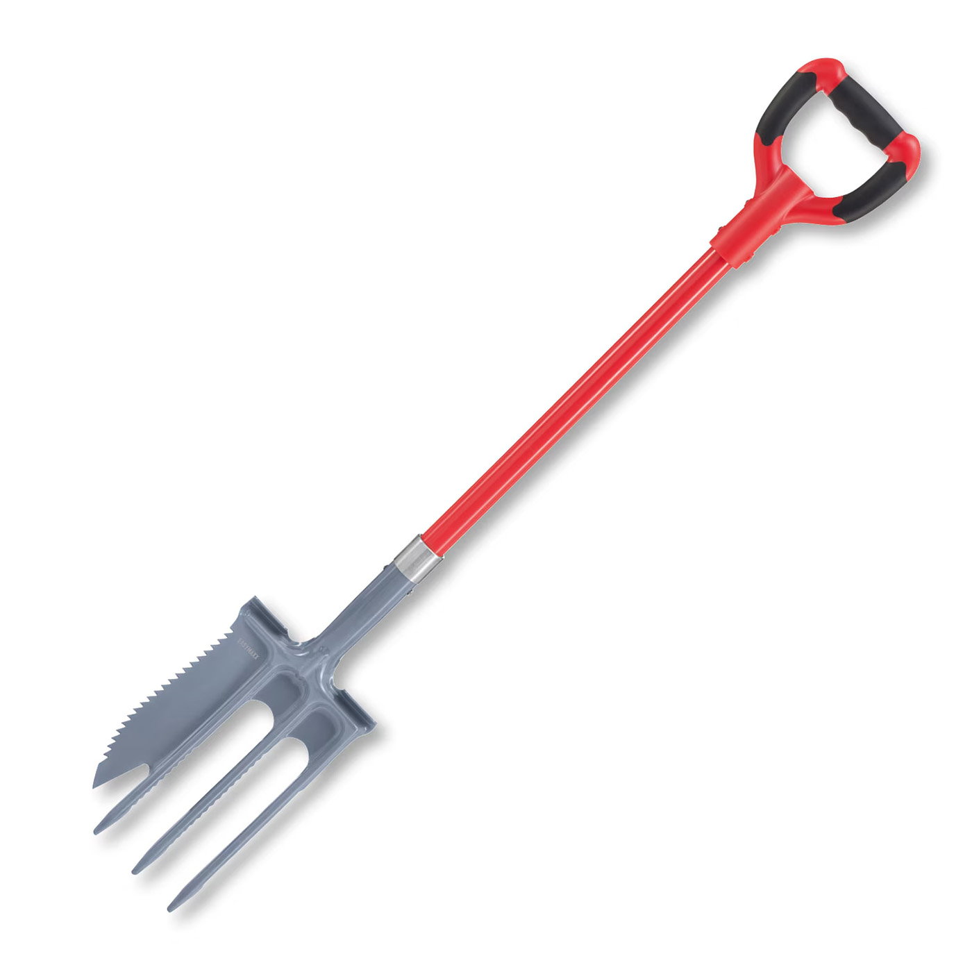 EASYmaxx » Spatengabel mit Wurzelsäge « 114 cm, 2-in-1-Tool