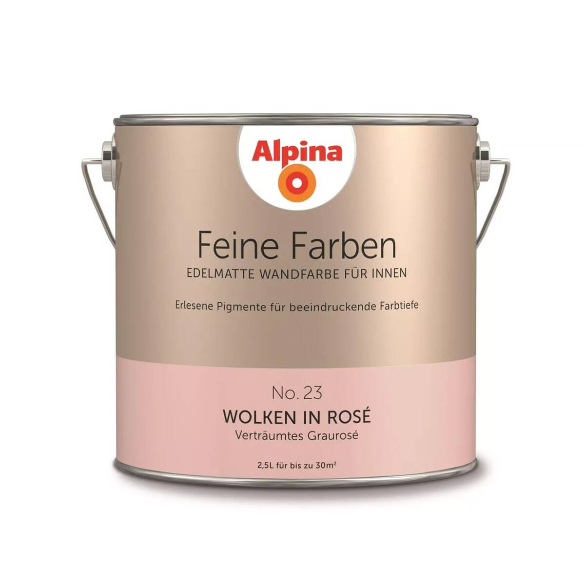 Alpina Feine Farben » Wolken in Rosé « 2,5 l, Graurosé, No. 23