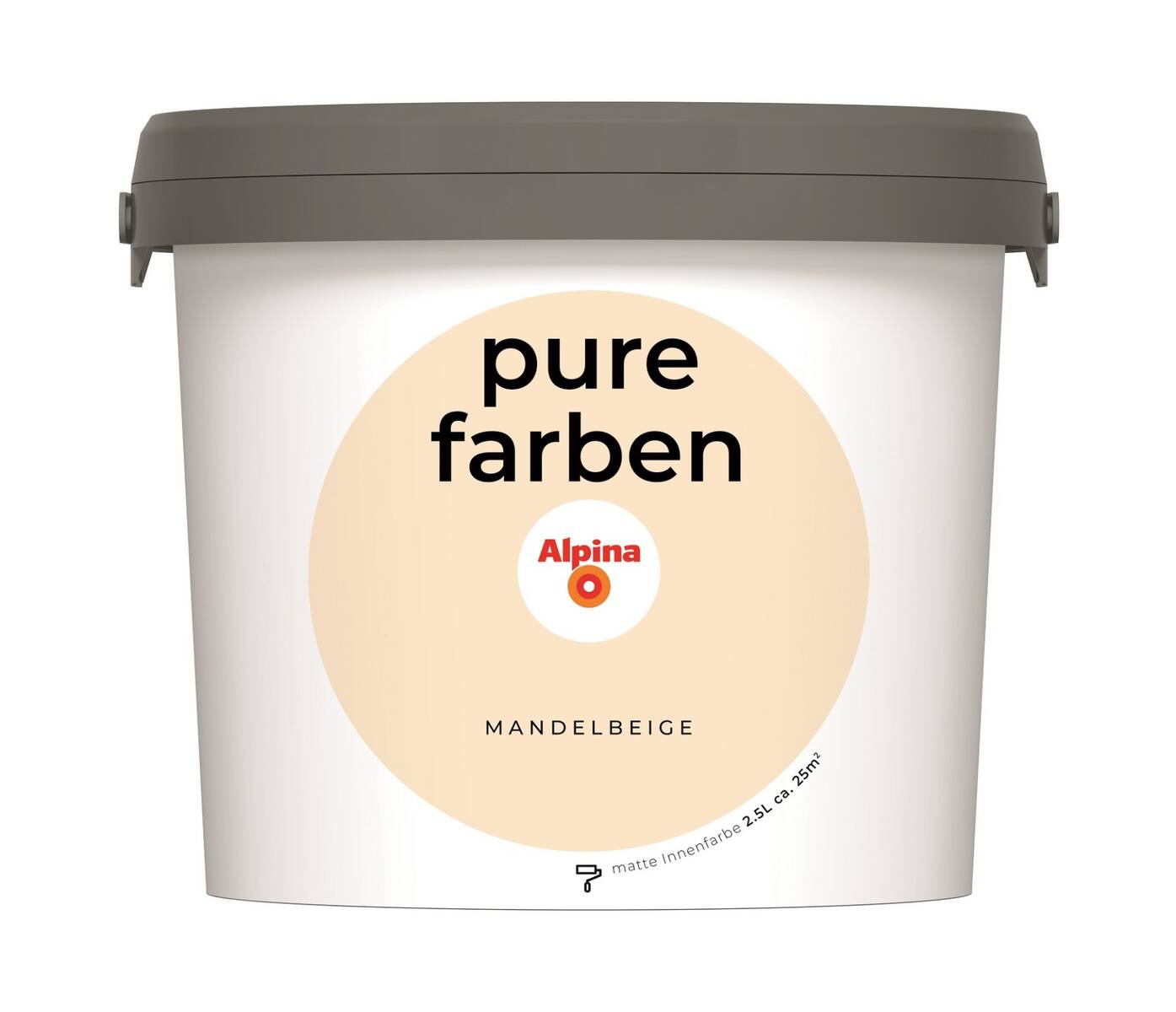 Alpina Pure Farben » Mandelbeige « 2,5 l, Wand- und Deckenfarbe