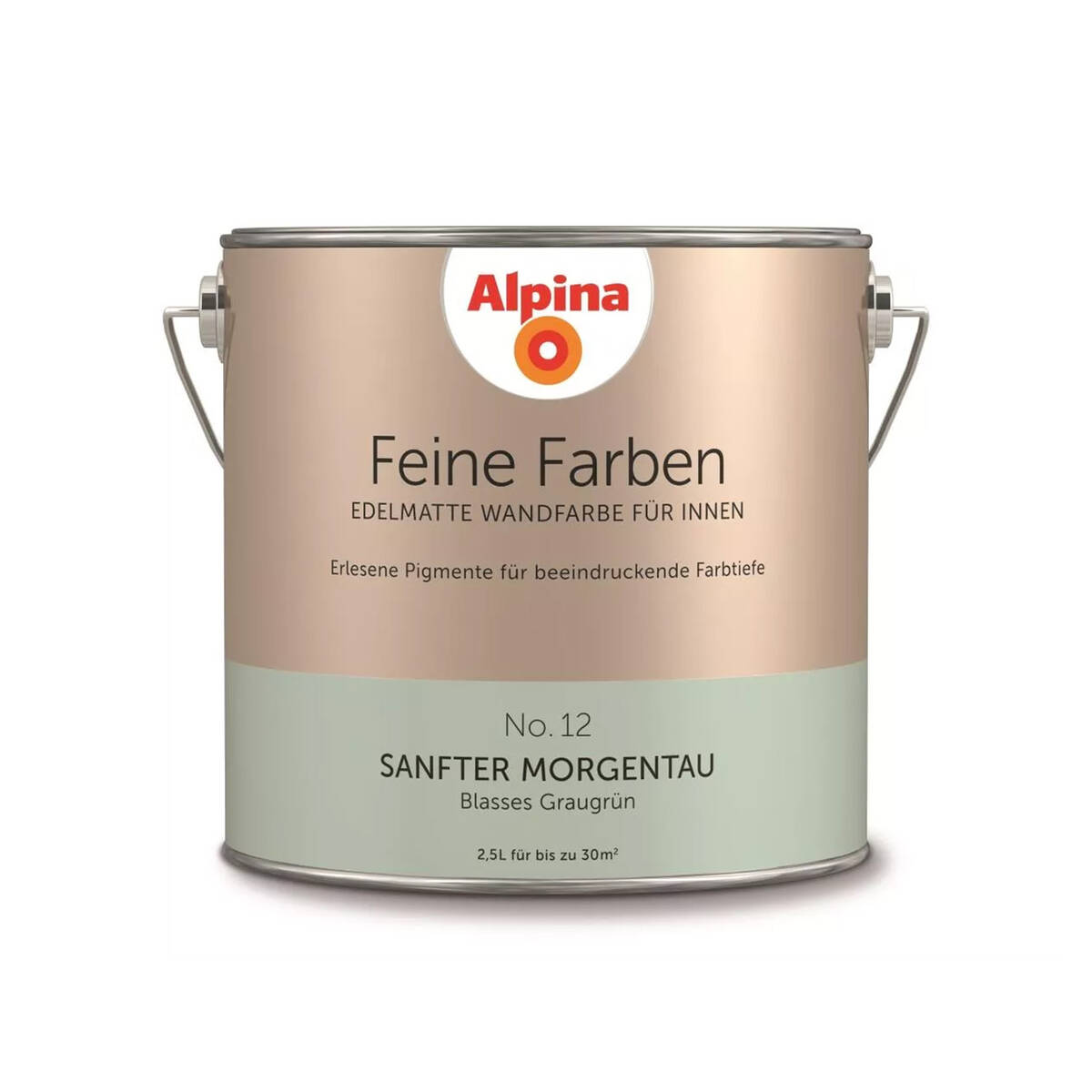 Alpina Feine Farben » Sanfter Morgentau « 2,5 l, Graugrün, No. 12
