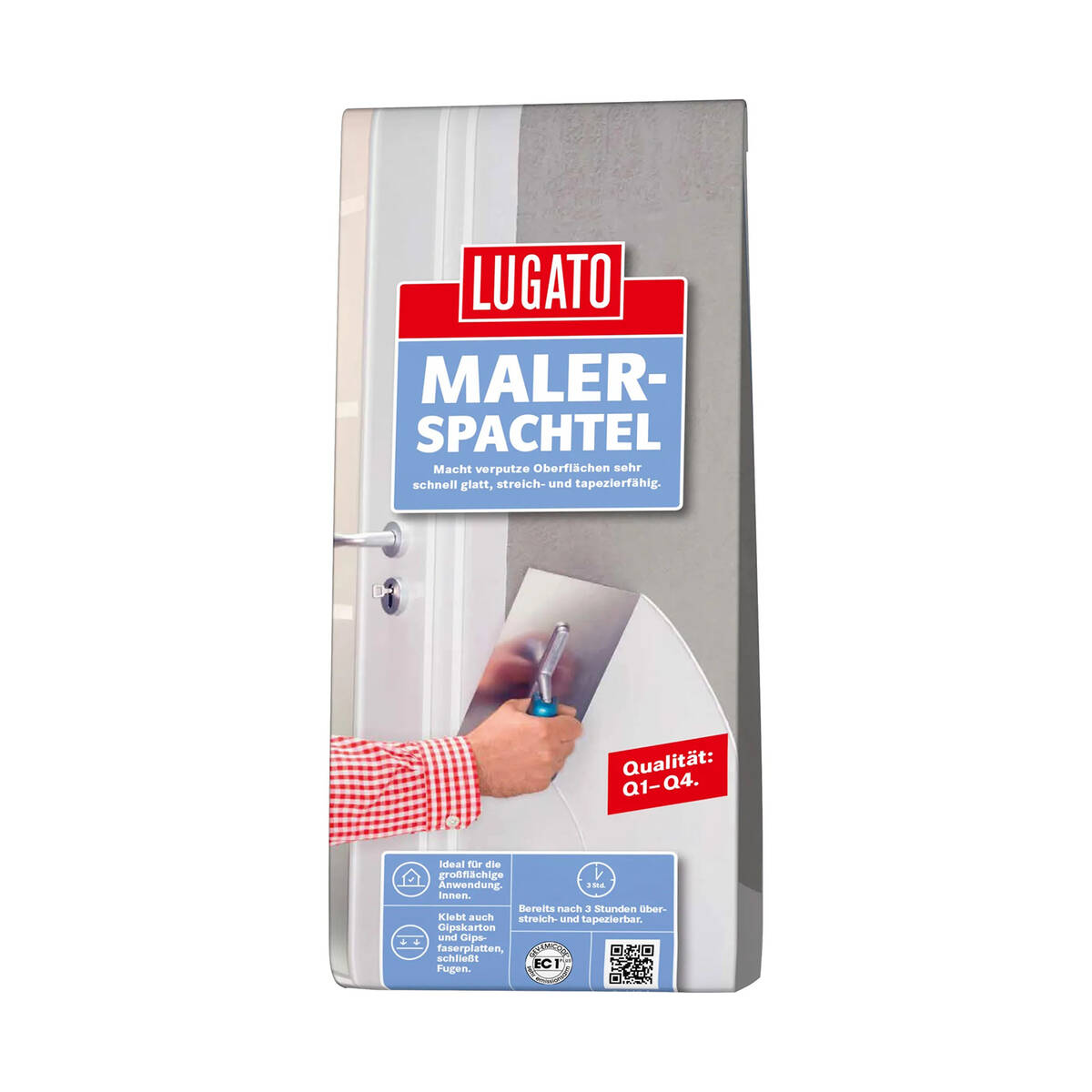 Lugato Flächenspachtel » Malerspachtel « 4 kg, Weiß