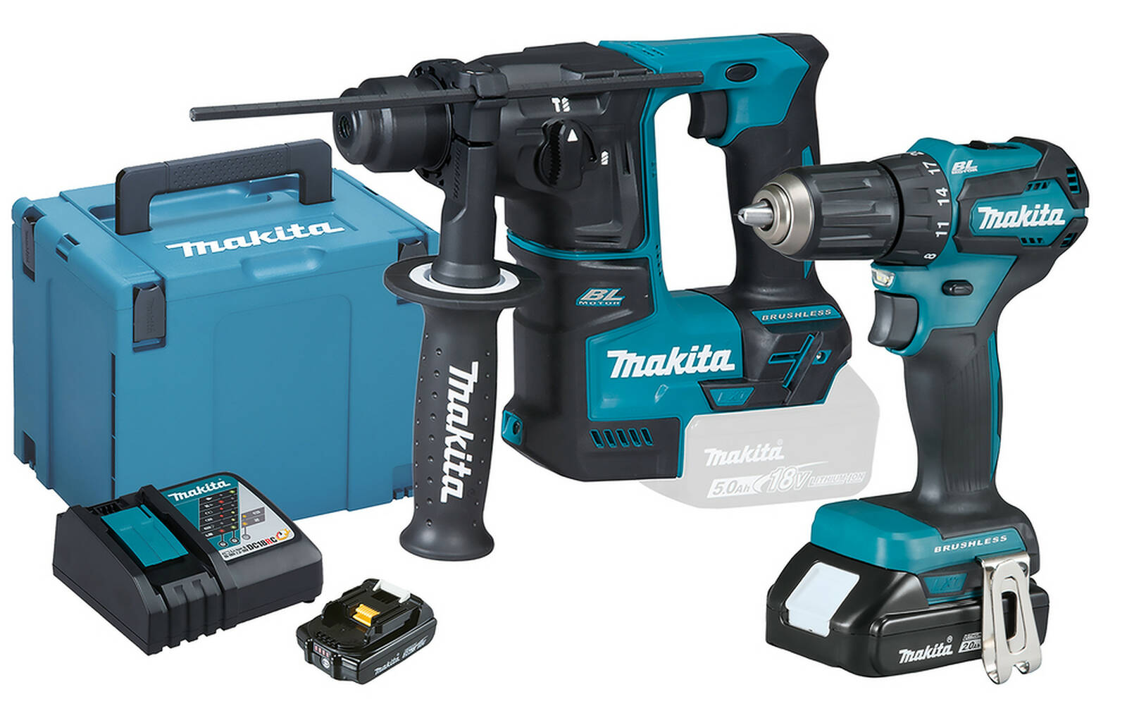 Makita Akku-Kombo-Kit » DLX2454AJ « 18V LXT, 2 x 2.0 AH, inkl. Makpac