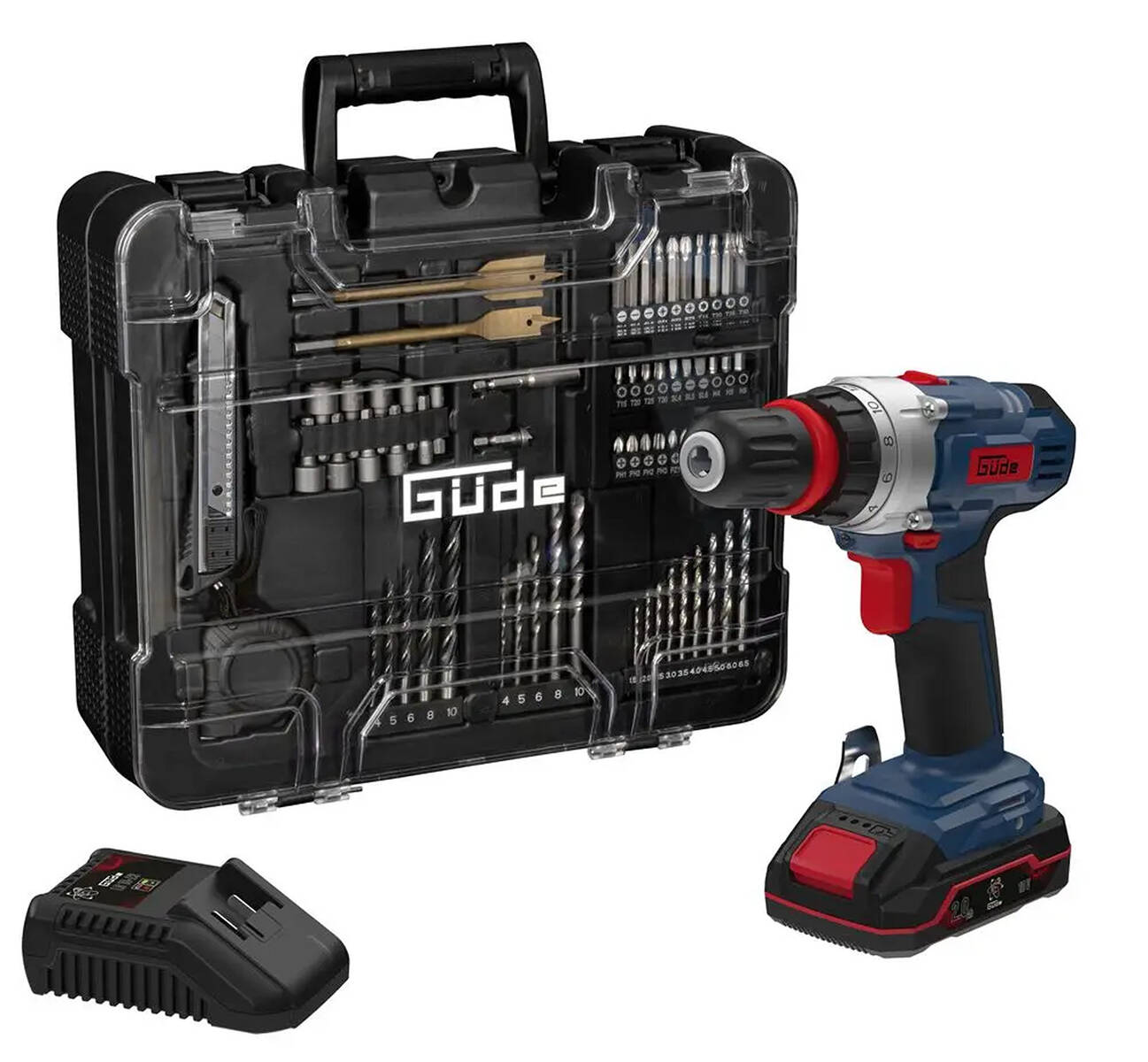 Güde Akku-Bohrschrauber » BS 18 Set « 126-tlg. 18V E3-Serie