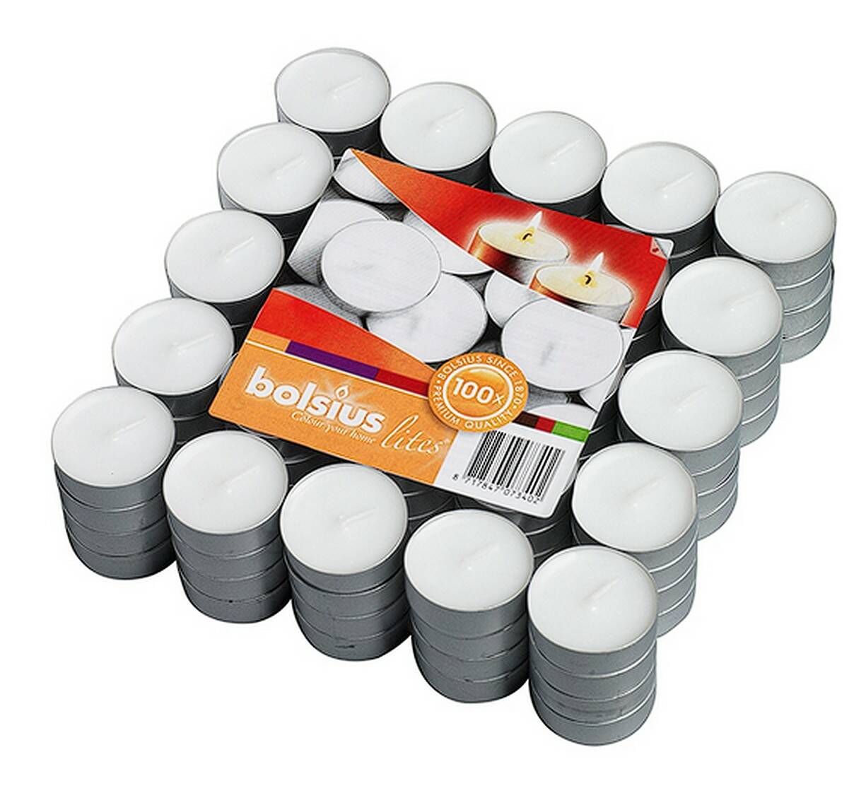 Bolsius Teelichter » 73402 / 3,5 h « 100 Stück