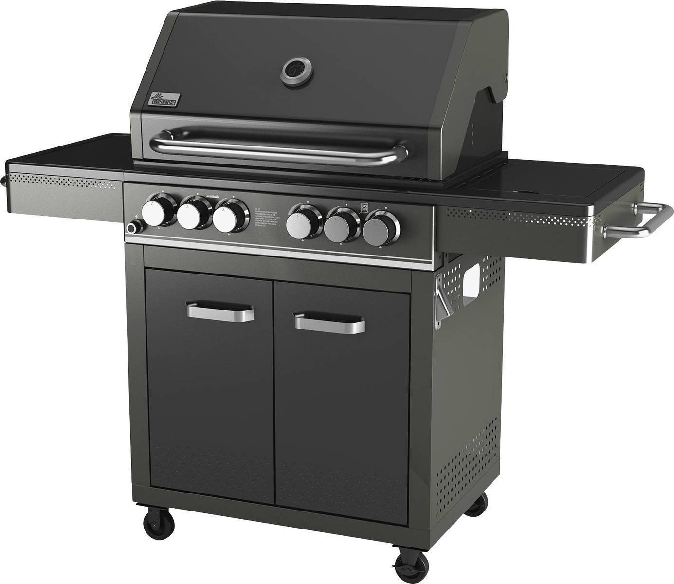 Mr. Gardener Gasgrill »Kingman 4 Plus« 22,3 kW, Heckbrenner & Seitenkocher