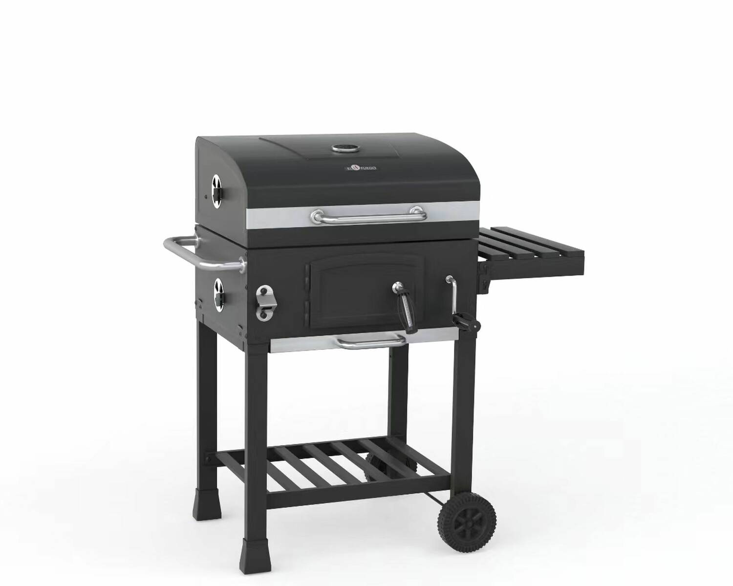 El Fuego Holzkohlegrill » Calgary « AY3722, Thermometer & Grillhaken