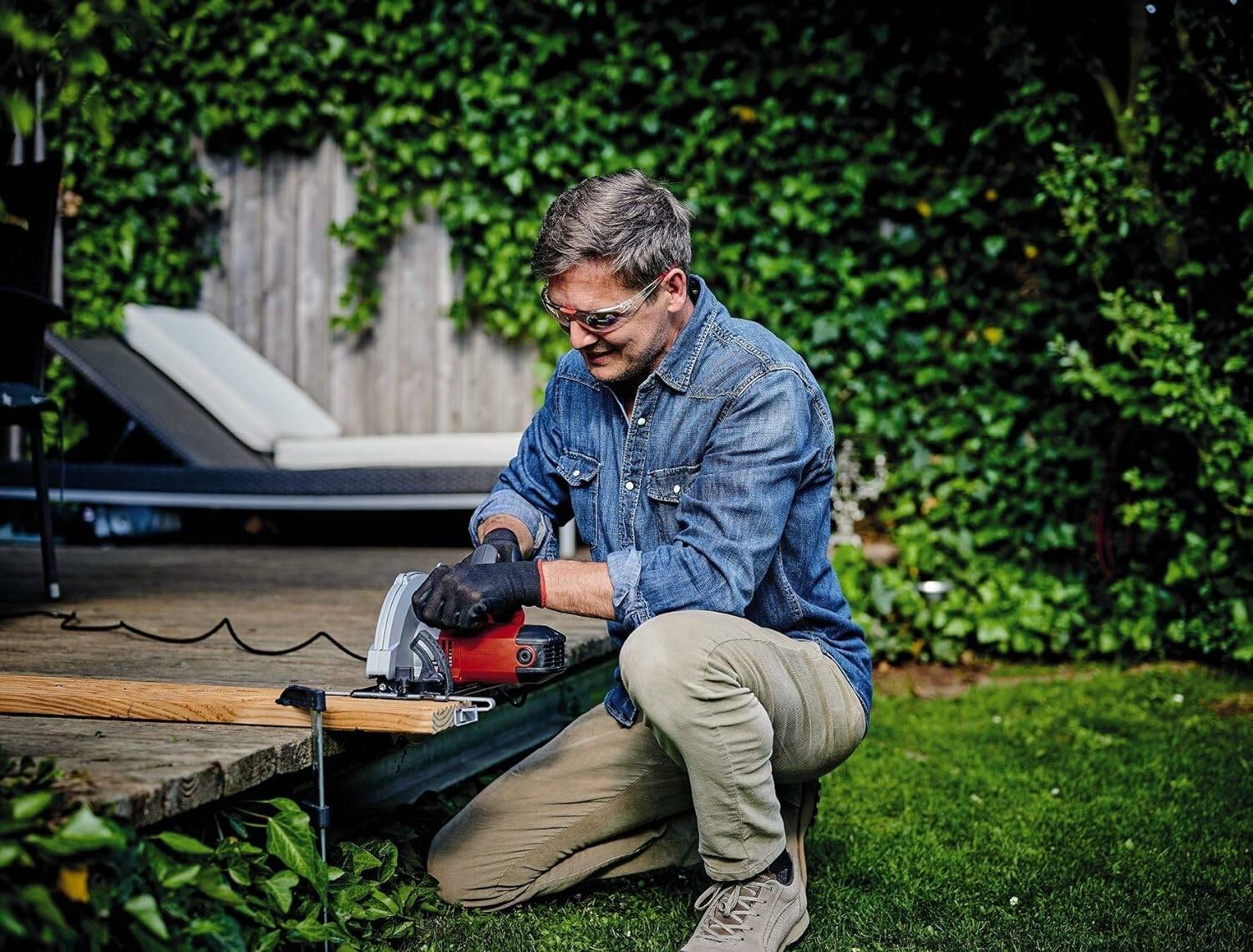 Einhell Handkreissäge » TC-CS 1410 « Spindelarretierung, HM-Sägeblatt