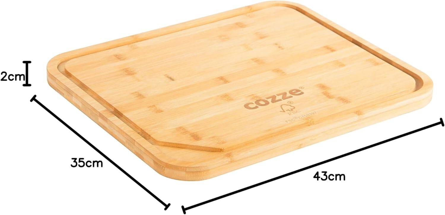 Cozze Pizzaschneidebrett » 90317 « 43 x 35 x 2 cm, Bambusholz