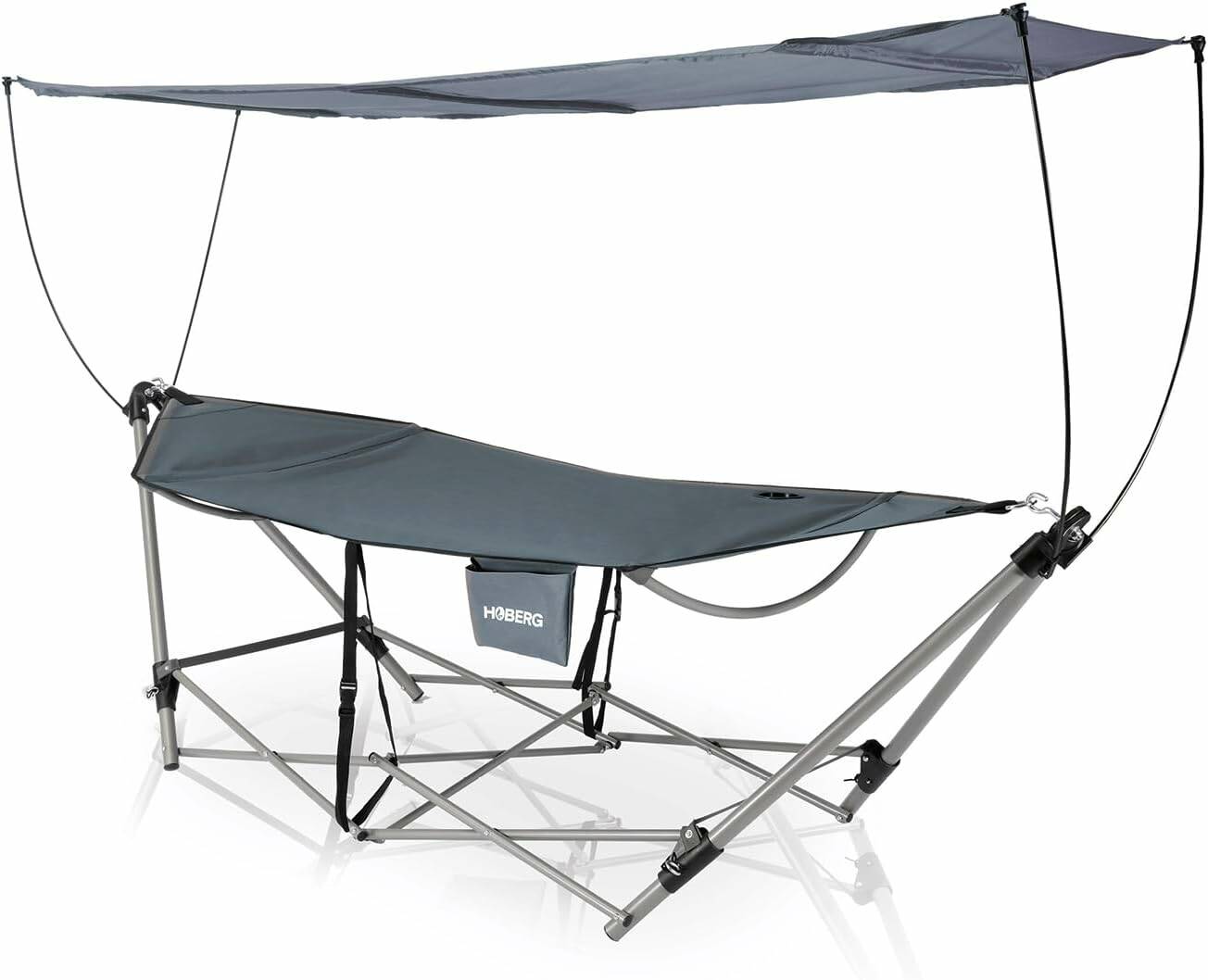 Hoberg Camping/Outdoor » Hängematte « klappbar, Sonnendach, Tragetasche