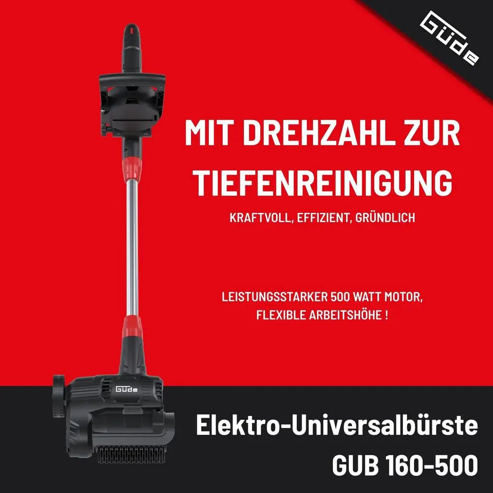 Güde Elektro-Universalbürste » GUB 160-500 « 500 W, Teleskopstiel