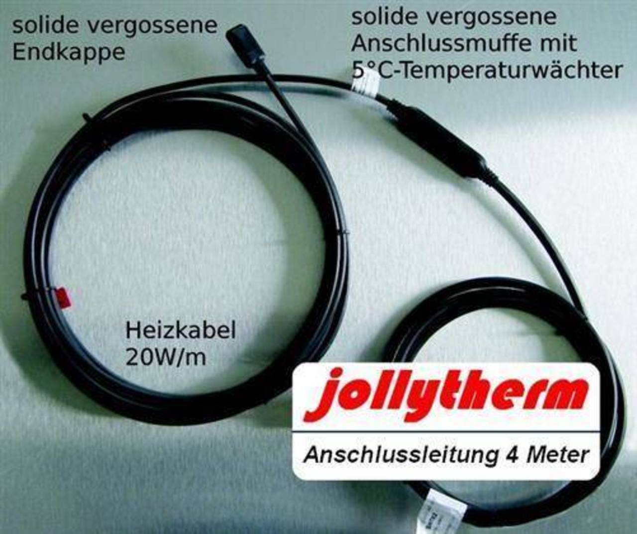 Jollytherm selbstbegrenzende Dachrinnenheizung : Länge 19 Meter, 20 Watt/m