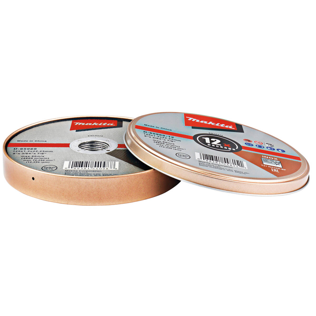 Makita INOX Trennscheibe » D-65969-12 « 12 Scheiben Makita Zubehör D-65969-12
