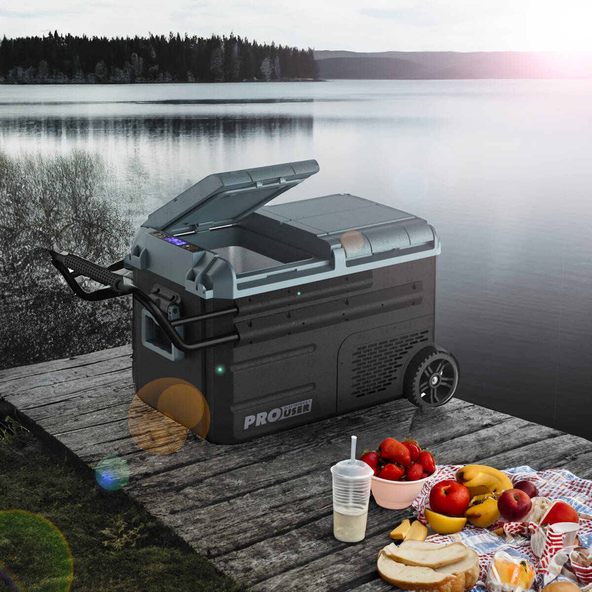 Pro-User Kompressor-Kühlbox » CB45 « USB, 38 L, 45 dB, bis -20 Grad