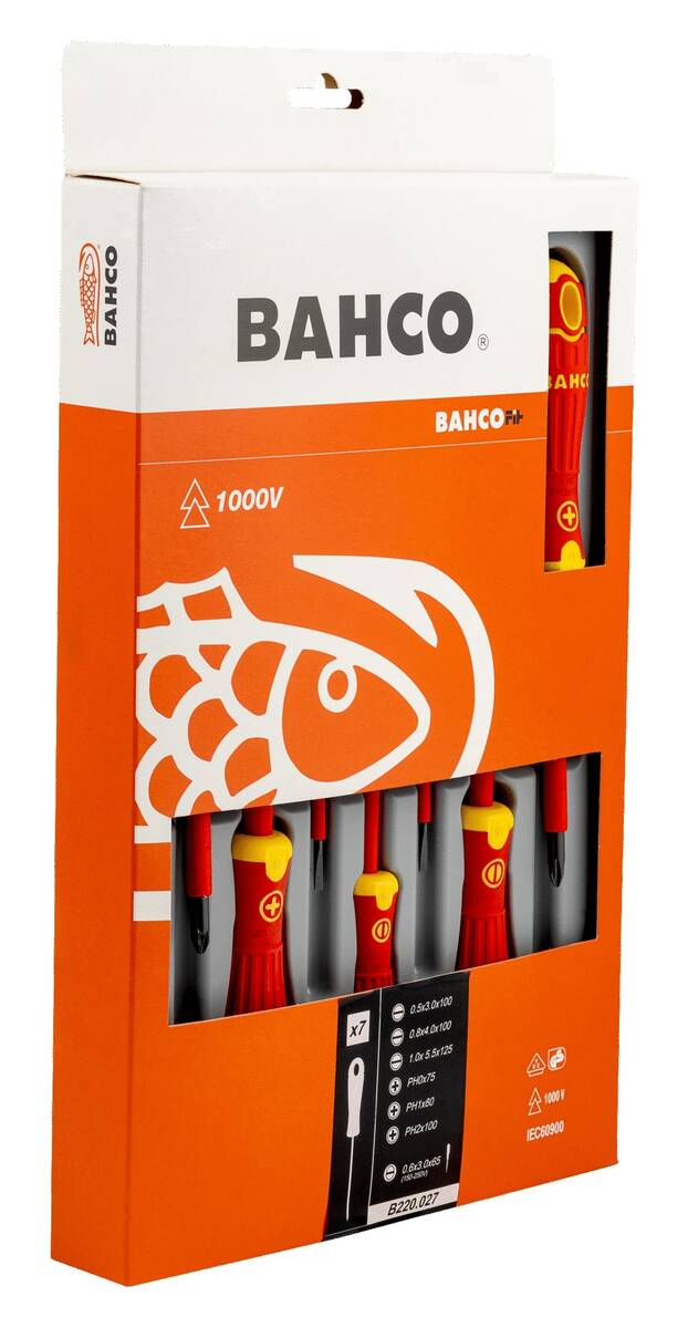 Bahco isolierter Schraubendreher-Satz » B220.027 « Mit Spannungsprüfer